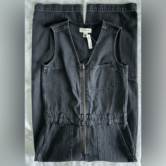 Madewell Denim zip-front Sleeveless Jumpsuit - Picture 7 of 10